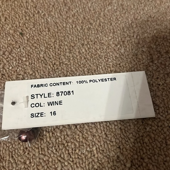 TERI JON BEADED APPLIQUÉ GOWN: NEW WITH TAG - Picture 7 of 10